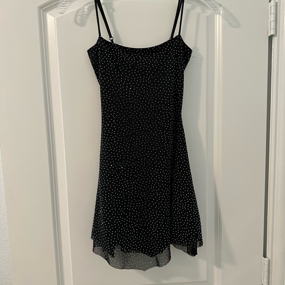 Windsor Black Spaghetti Strap Mini Sundress